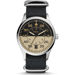 Correa de reloj Fossil FS5248 Textil Negro 21mm